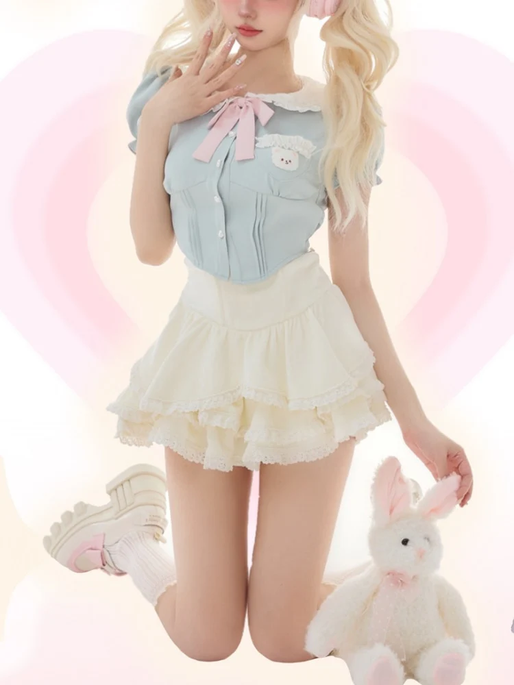 Baby Blue Dollette Bloomers Matching Set - Image 11