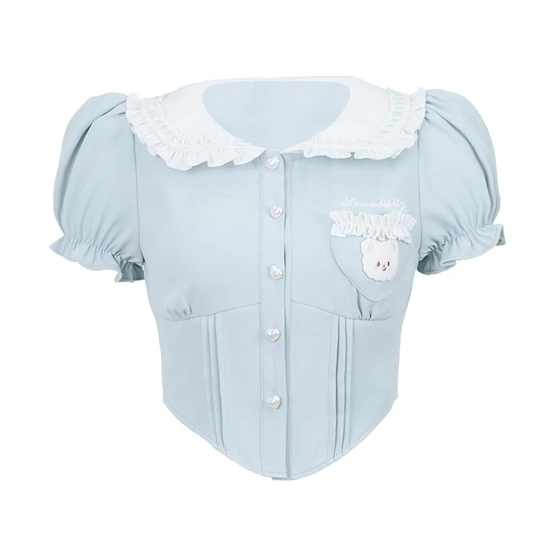 Baby Blue Dollette Bloomers Matching Set - Image 6