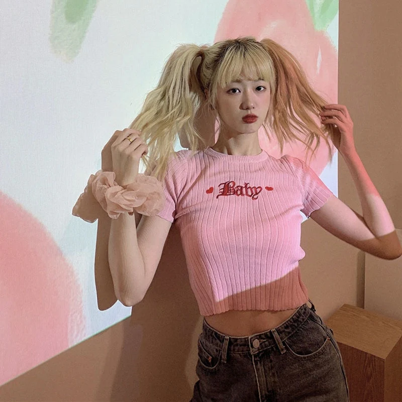 Baby Embroidery Crop Top - Image 2