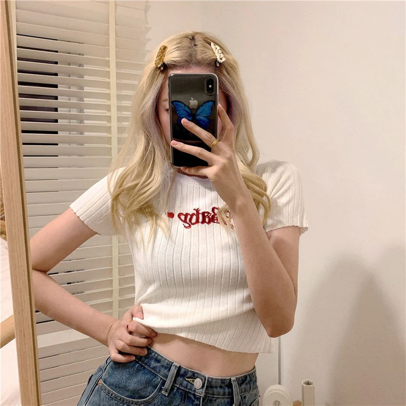 Baby Embroidery Crop Top - Image 23
