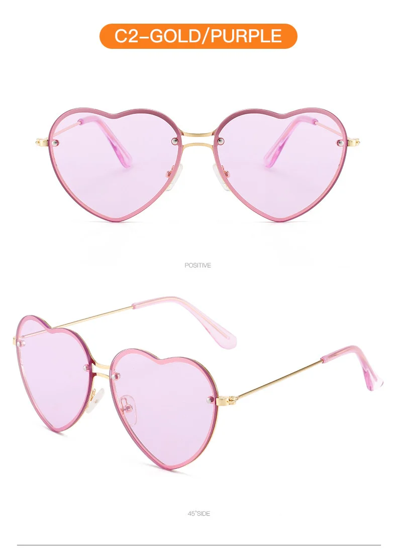 Classic Heart Shaped Sunglasses - Image 8