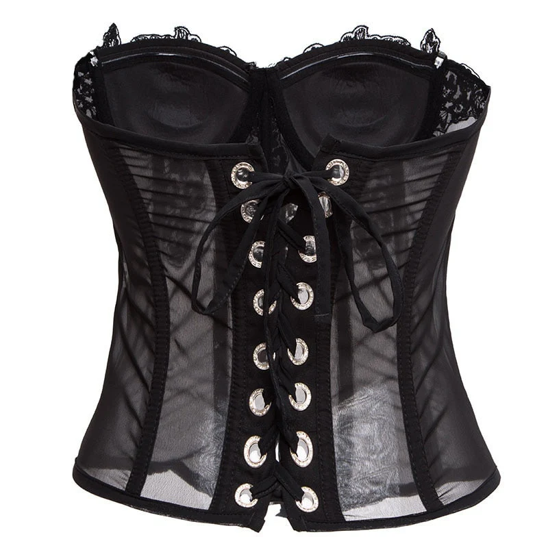 Coquette Fairycore Pink Corset Bustier Top - Image 11