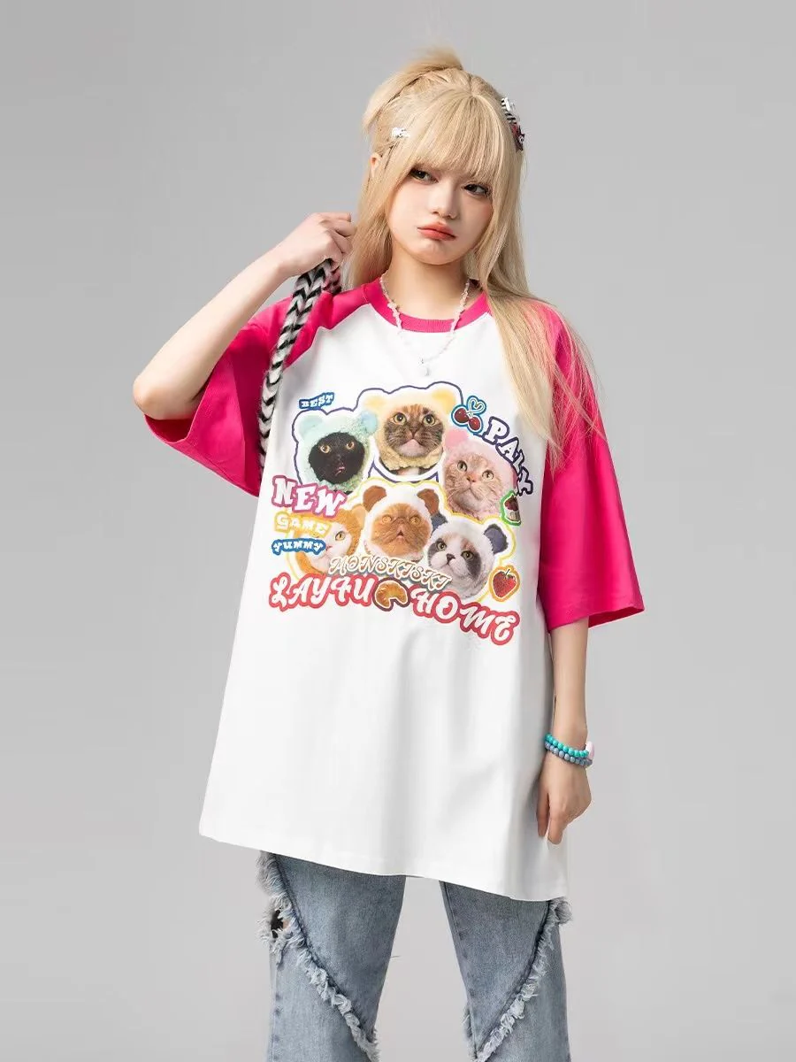 Cute Meme Cats Oversize T-Shirt - Image 6