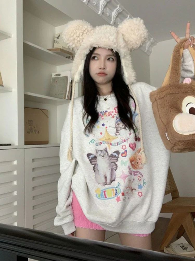 Cute Meme Cats Sweatshirt - Image 10