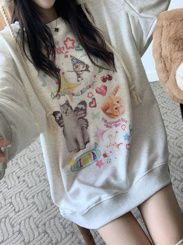 Cute Meme Cats Sweatshirt - Image 11
