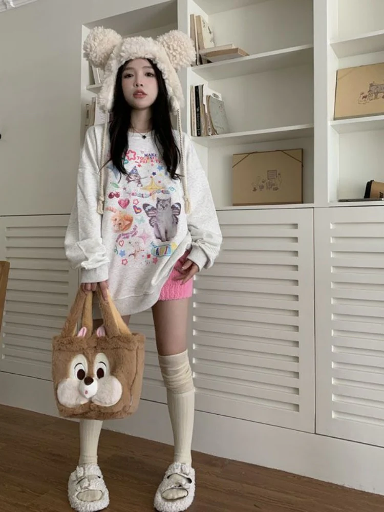 Cute Meme Cats Sweatshirt - Image 12