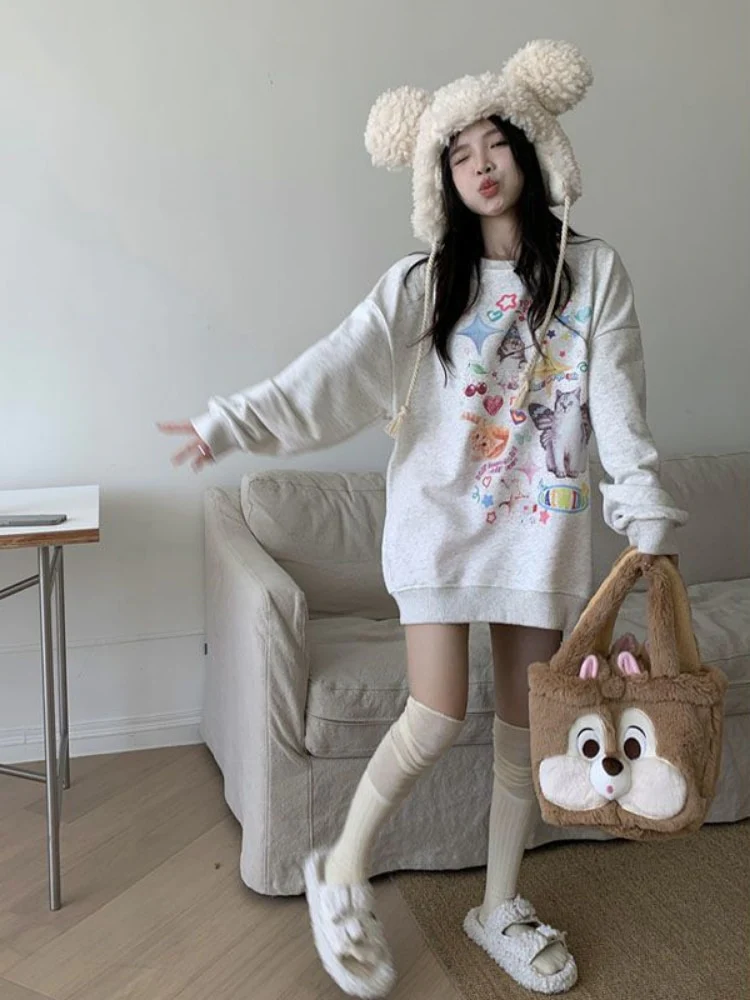 Cute Meme Cats Sweatshirt - Image 13