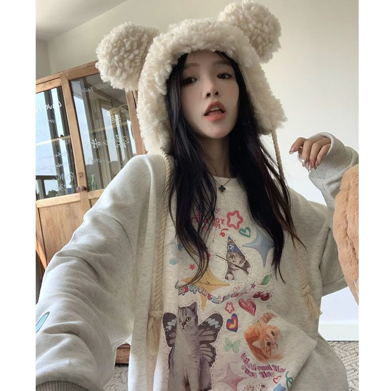 Cute Meme Cats Sweatshirt - Image 8