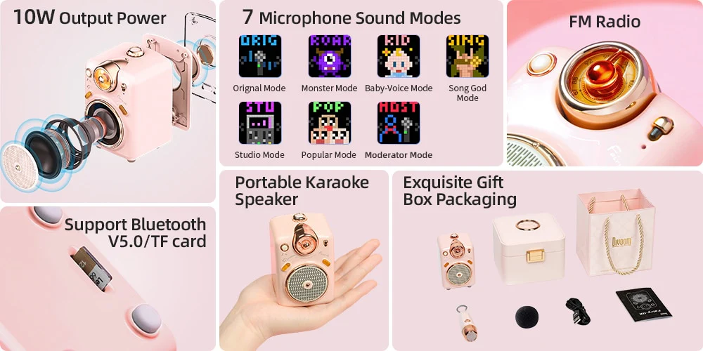 Divoom Fairy-OK Portable Bluetooth Speaker with Microphone - Image 8