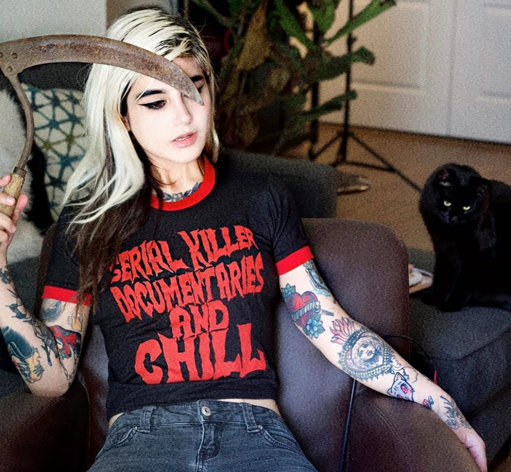 Documentaries and Chill Crop Top - Image 4