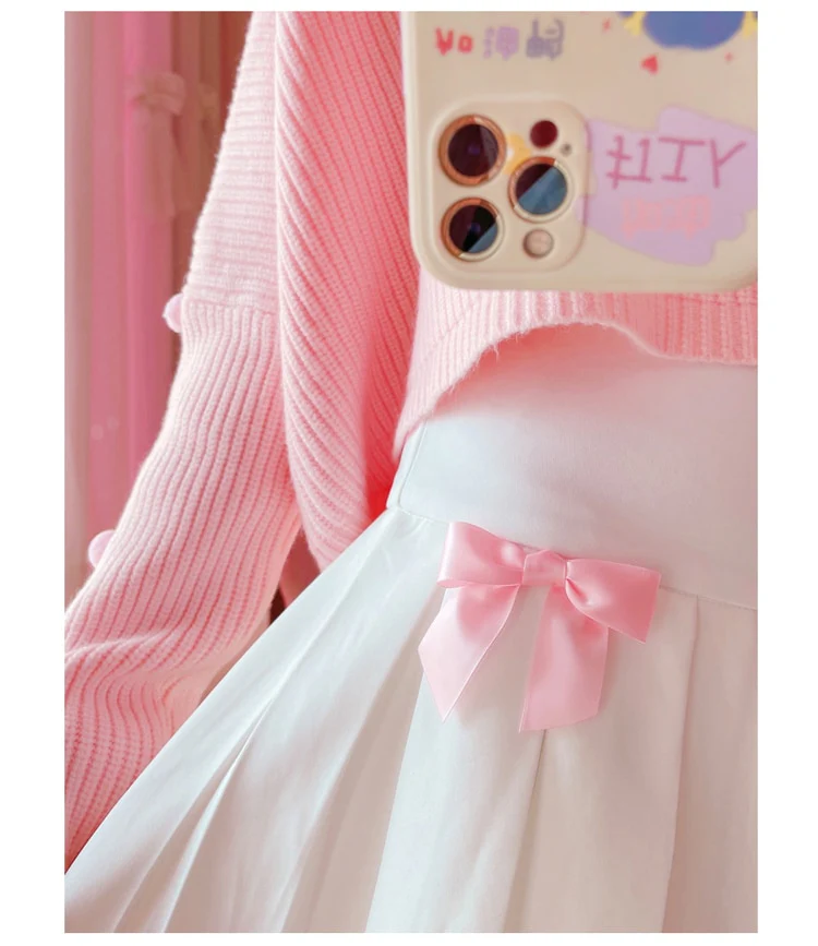 Dollette Kawaii Bow Pleated Mini Skirt - Image 12