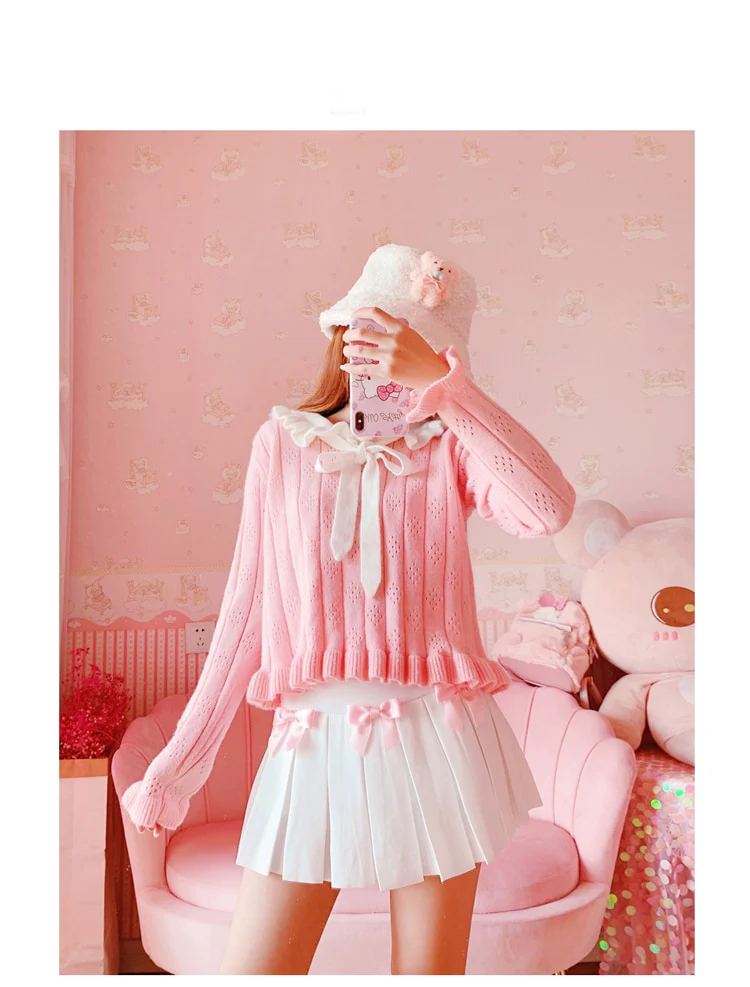 Dollette Kawaii Bow Pleated Mini Skirt - Image 15