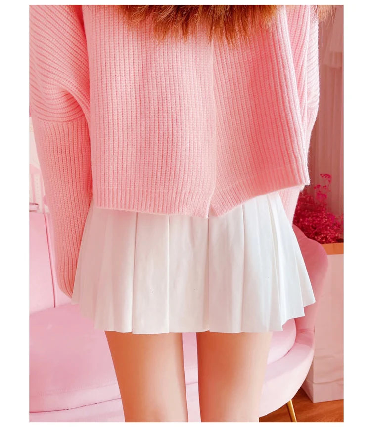 Dollette Kawaii Bow Pleated Mini Skirt - Image 3