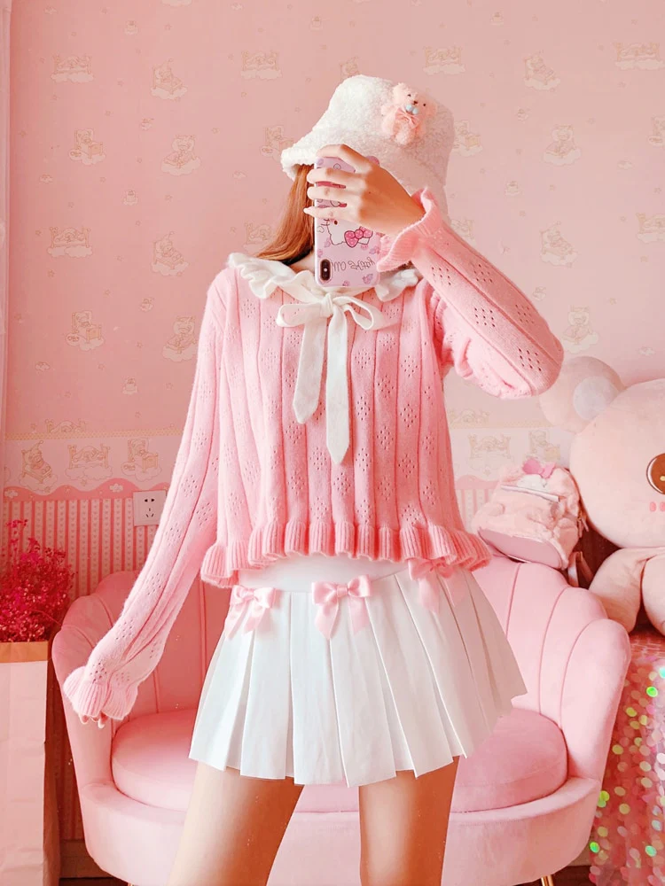 Dollette Kawaii Bow Pleated Mini Skirt - Image 6
