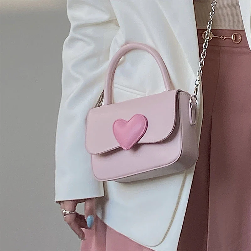 Dollette Kawaii Pink Heart Girly Handbag - Image 2