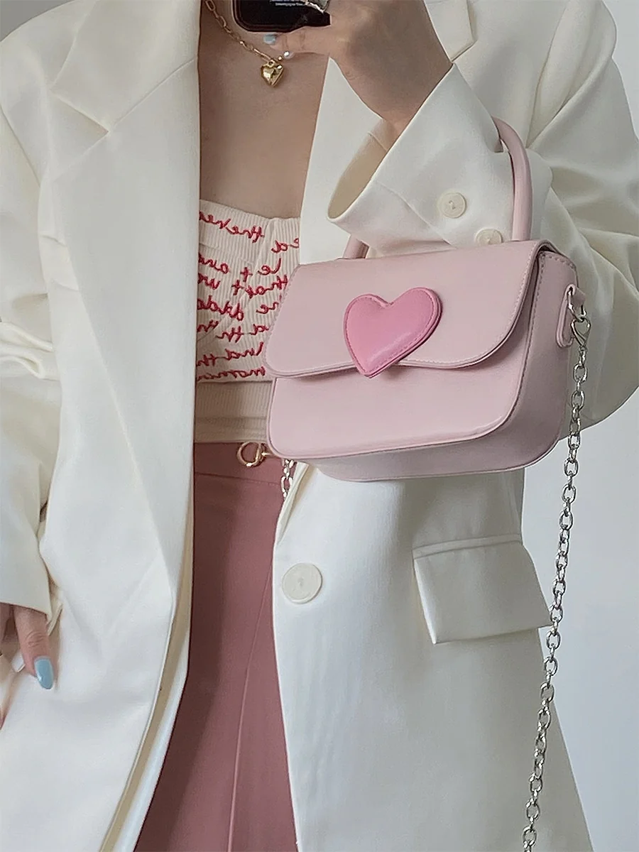 Dollette Kawaii Pink Heart Girly Handbag - Image 3