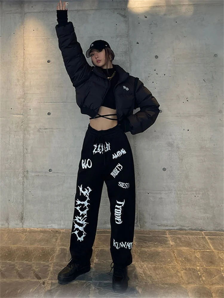 Egirl Gothic Graphic Black Jogging Sweatpants - Image 3