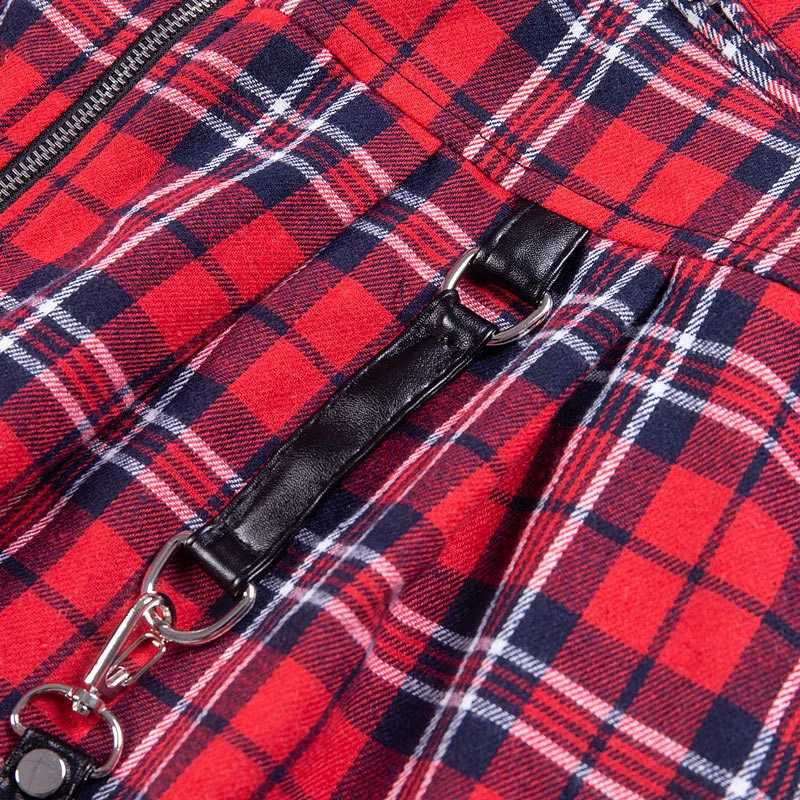 Egirl Punk Rock Plaid Straps Skirt - Image 14