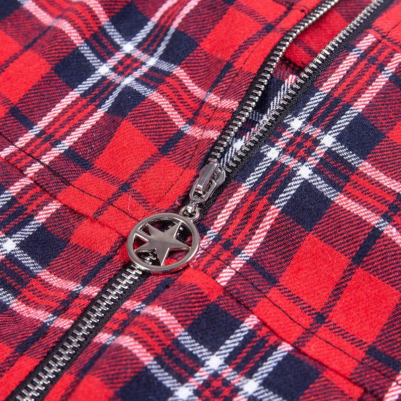 Egirl Punk Rock Plaid Straps Skirt - Image 15