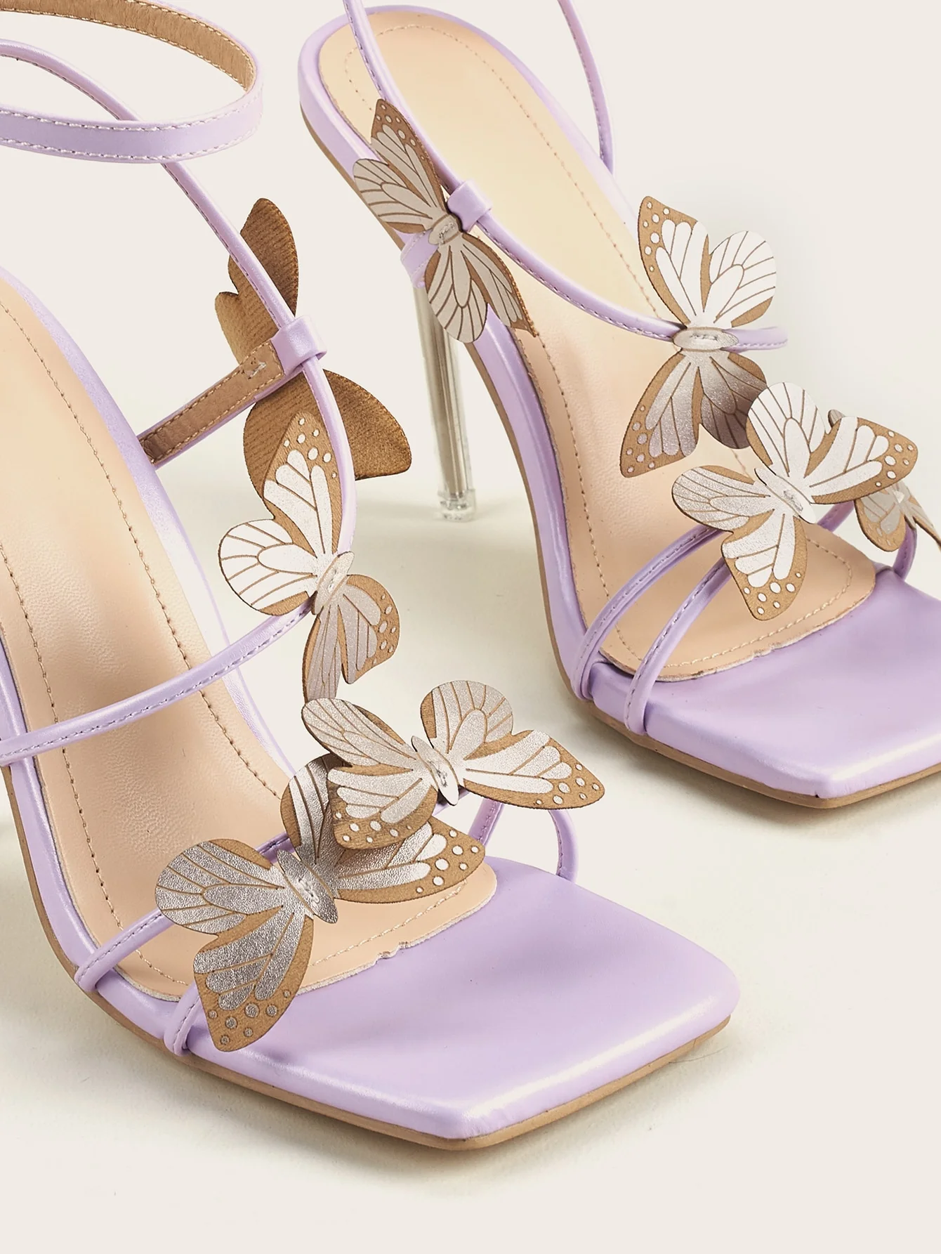 Elegant Fairy Butterfly Crystal Heel Sandals - Image 8