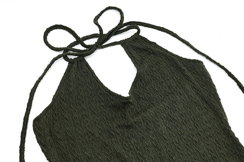Fairy Grunge Green Knitted Mini Dress - Image 6
