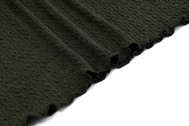 Fairy Grunge Green Knitted Mini Dress - Image 8