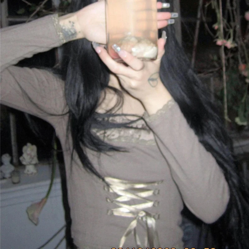 Fairy Grunge Long Sleeve Milkmaid Top - Image 3