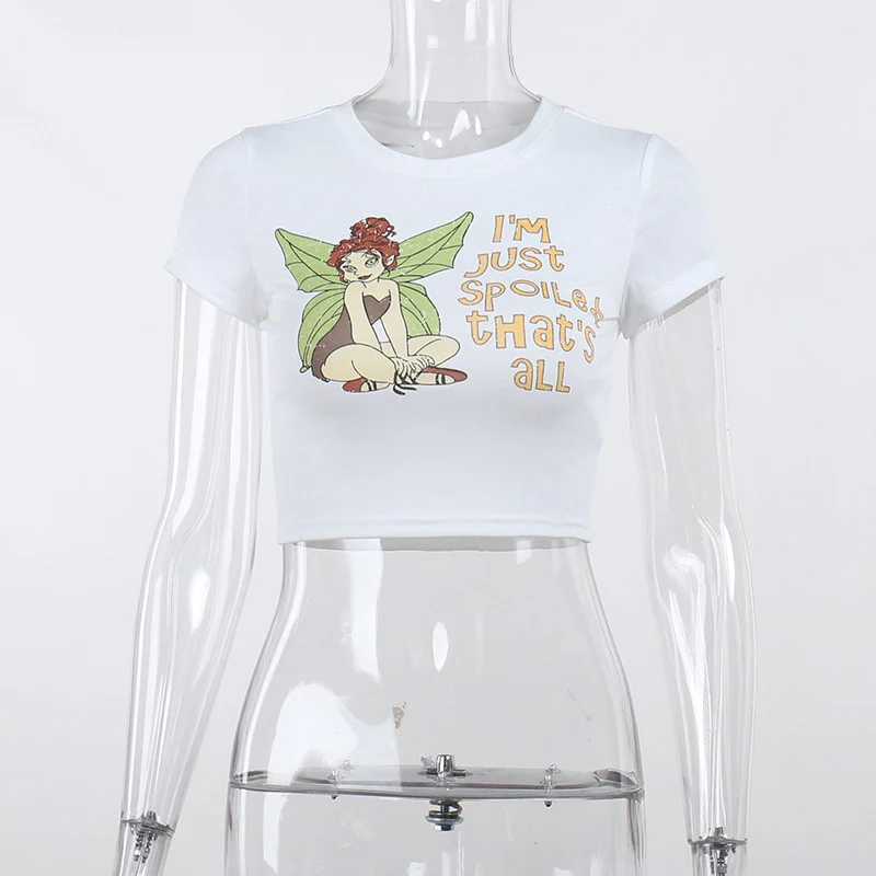 Fairycore Pixie Graphic Crop Top - Image 4