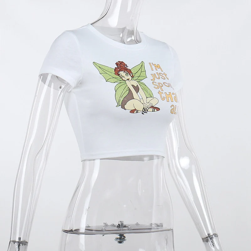 Fairycore Pixie Graphic Crop Top - Image 5