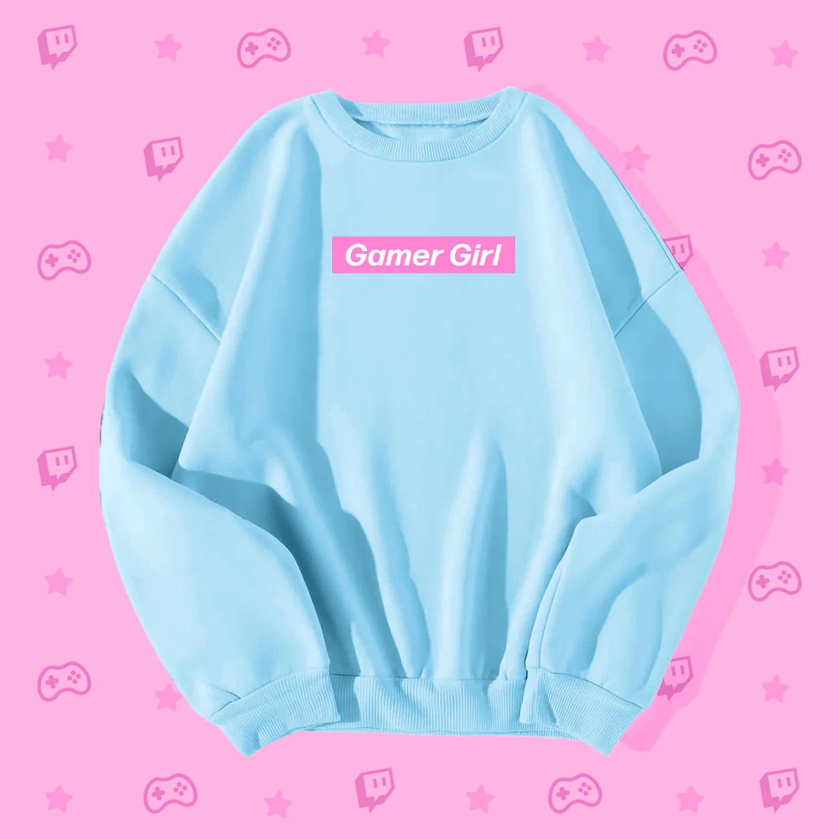 Gamer Girl Pink Box Logo Sweatshirt - Image 3