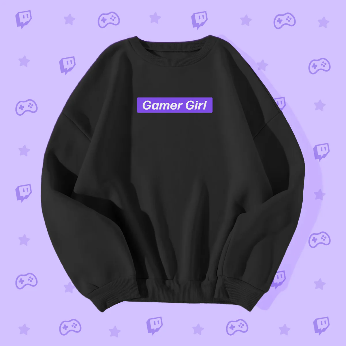 Gamer Girl Purple Box Logo Sweatshirt - Image 2