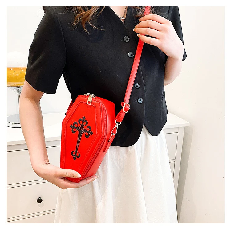 Dark Goth Coffin Shape Purse - Image 10