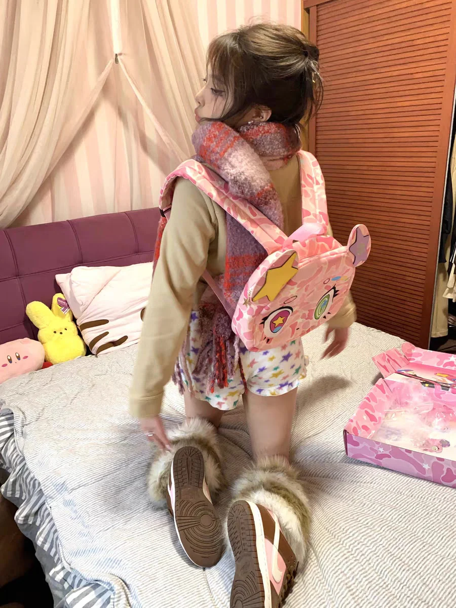Harajuku Pink Bear Backpack - Image 20