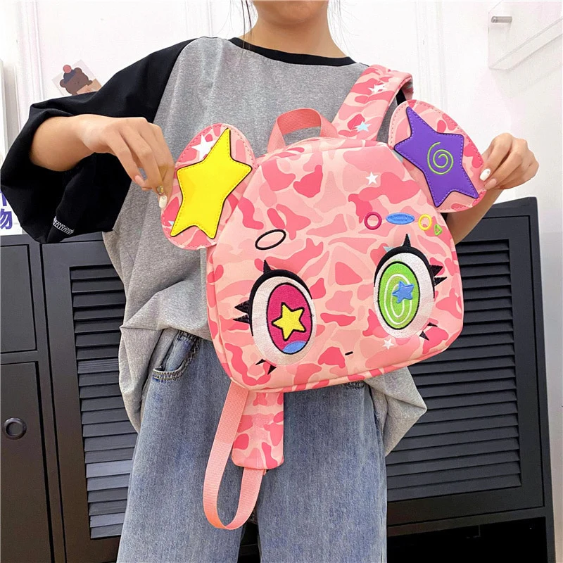 Harajuku Pink Bear Backpack - Image 3