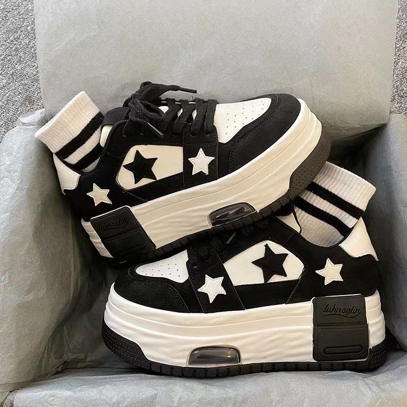K-Pop Star Platform Sneakers - Black - Image 5