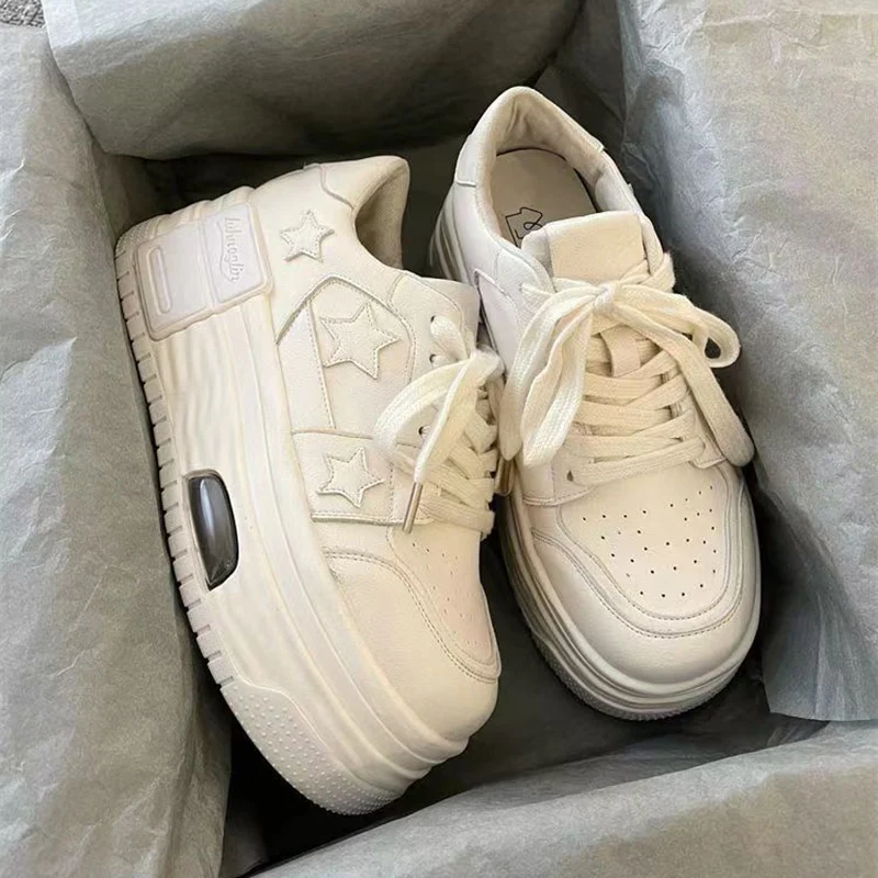 K-Pop Star Platform Sneakers - White - Image 8