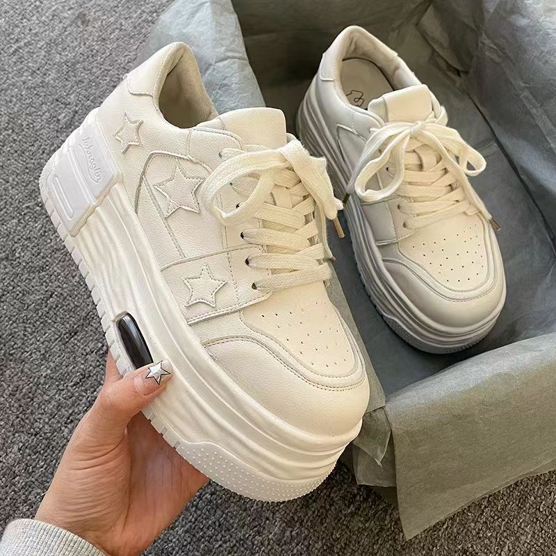 K-Pop Star Platform Sneakers - White - Image 9