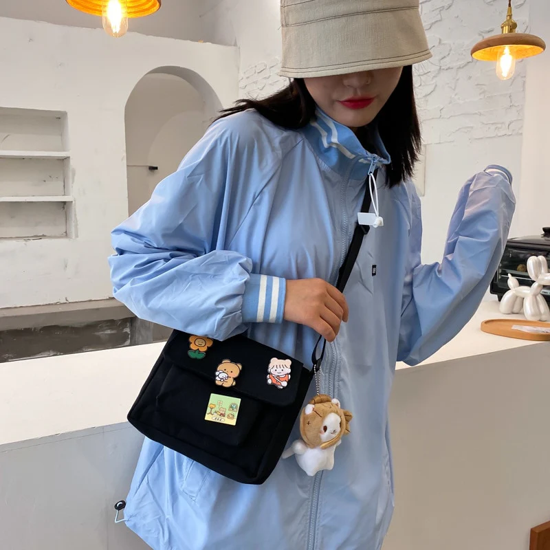 Kawaii Canvas Shoulder Bag - Image 9