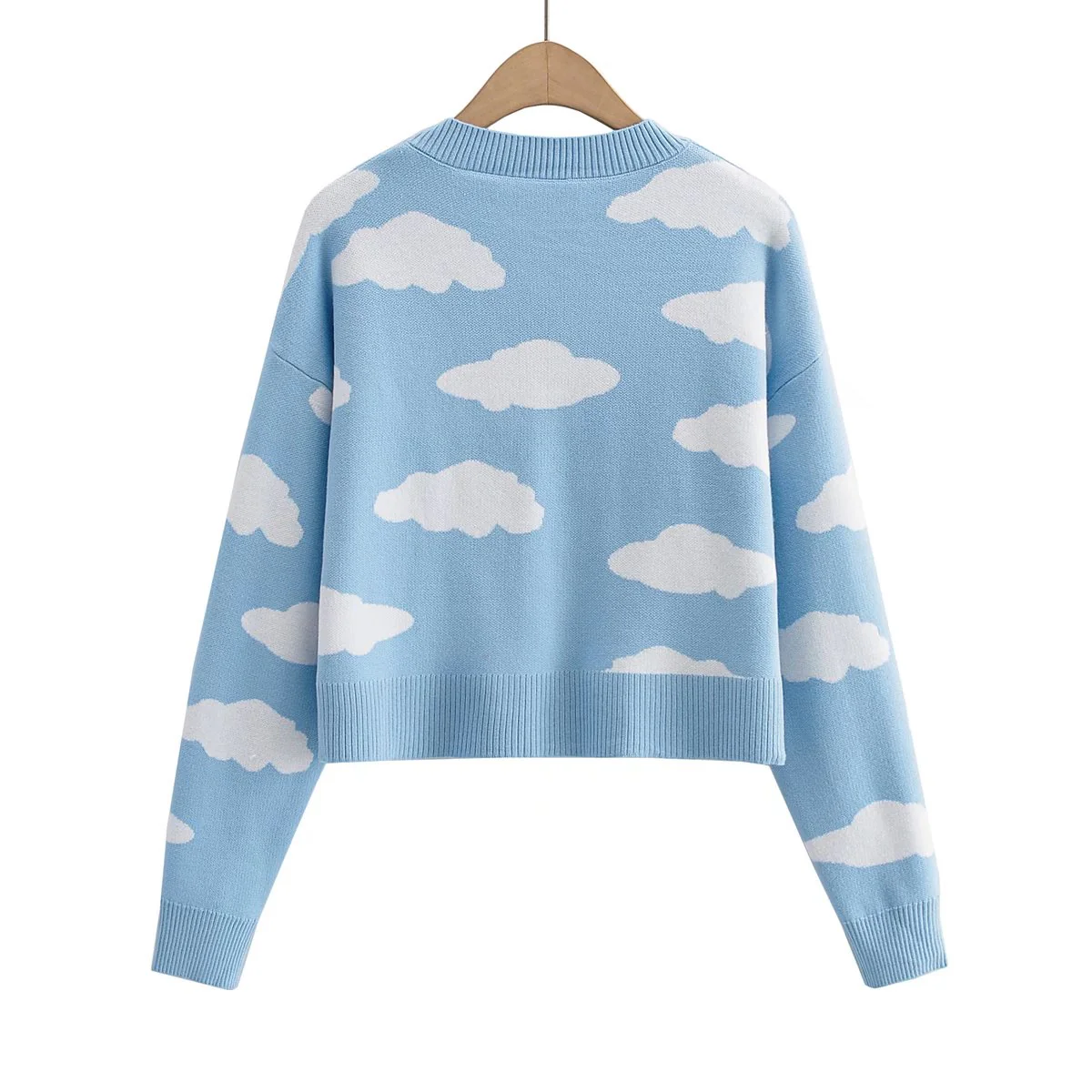 Kawaii Clouds Knitted Cardigan - Image 7