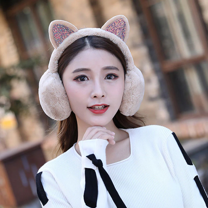 Kawaii Lovely Fur Cat Ears Earmuffs - Image 14