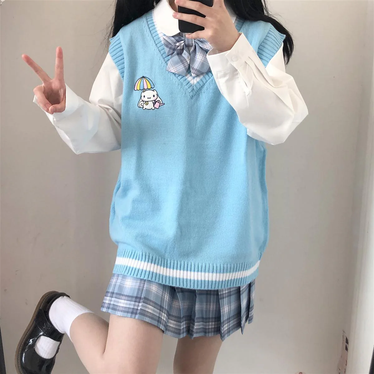 Kawaii Sweater Vest Cinnamoroll Blue - Image 3