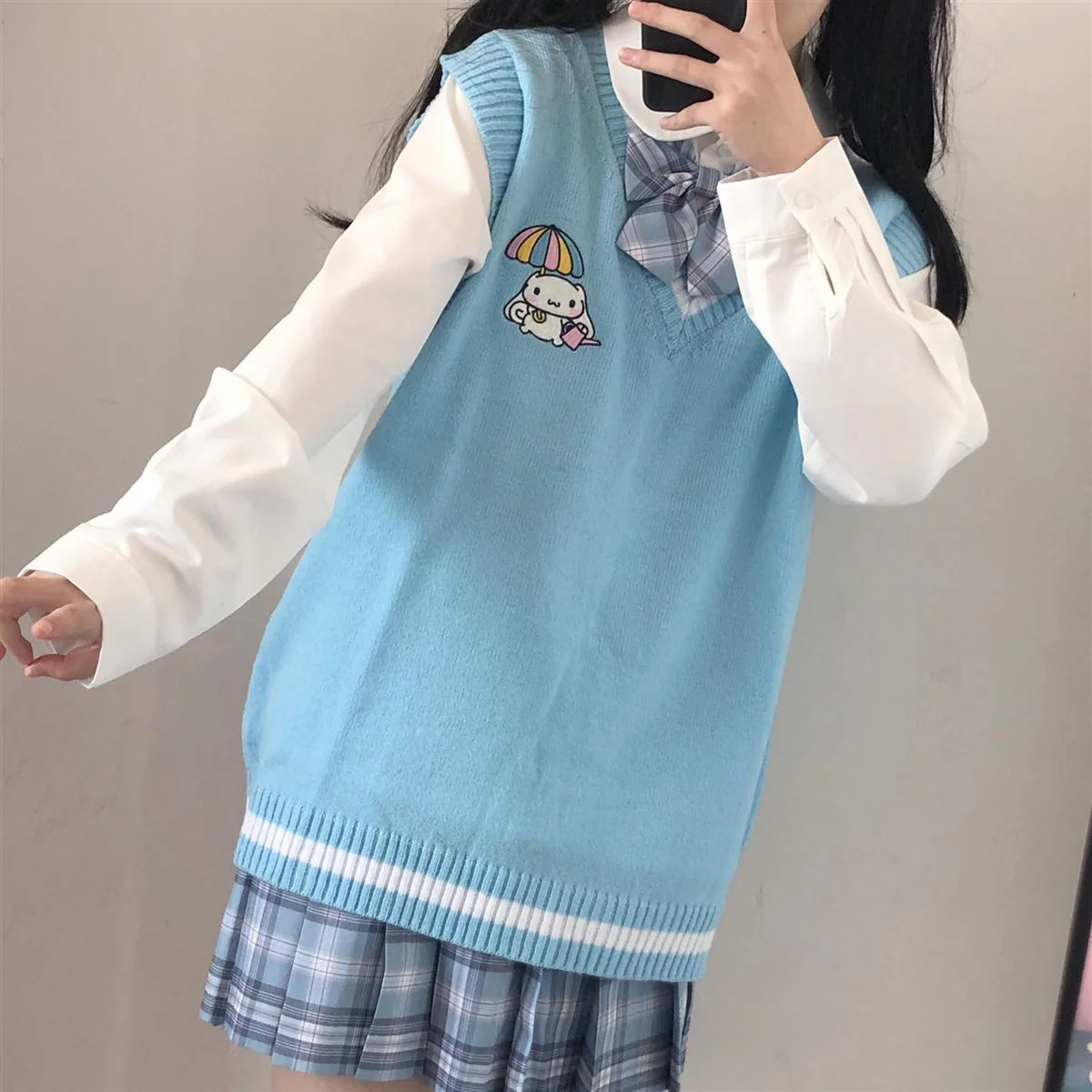 Kawaii Sweater Vest Cinnamoroll Blue - Image 4