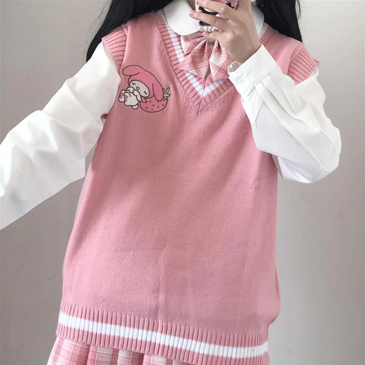 Kawaii Sweater Vest My Melody Pink - Image 4