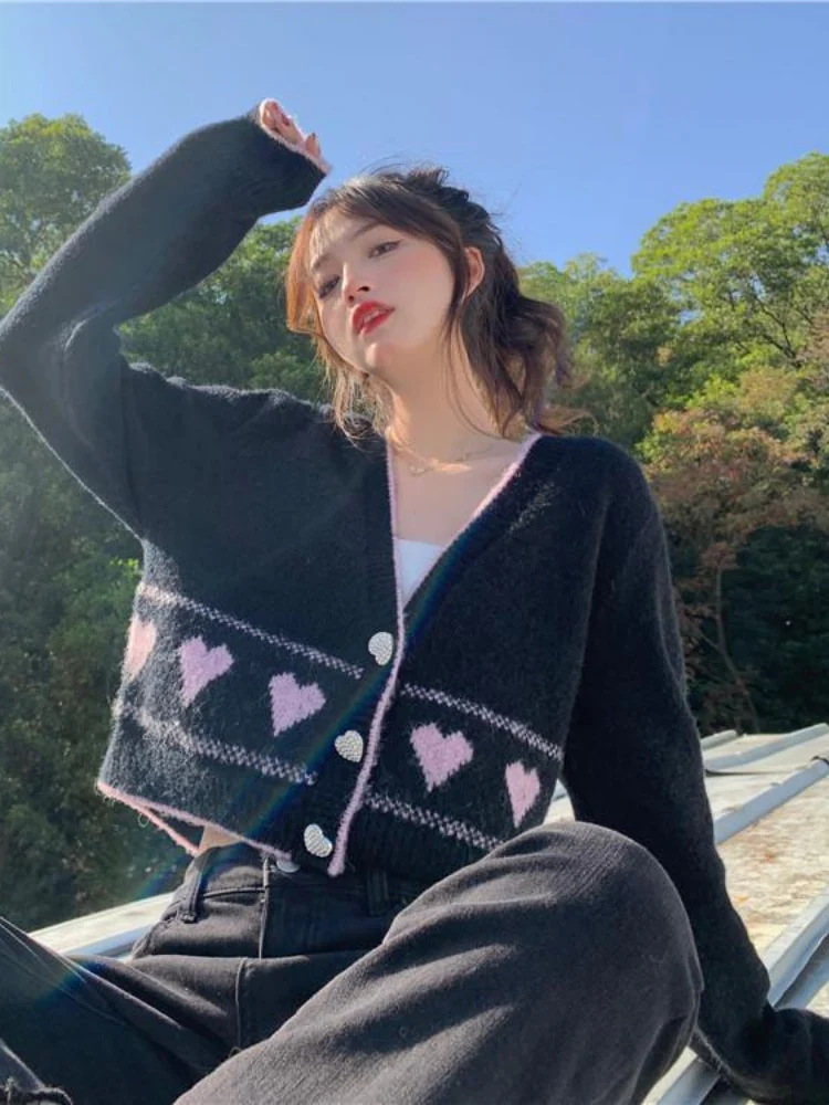 Korean Coquette Heart Cardigan - Image 6