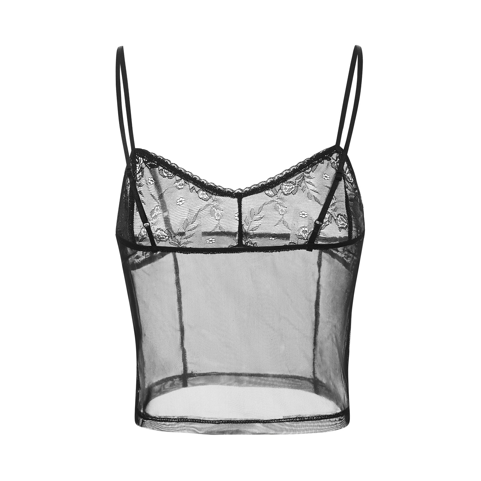 Lace See-through Cami Tank Top - Image 10