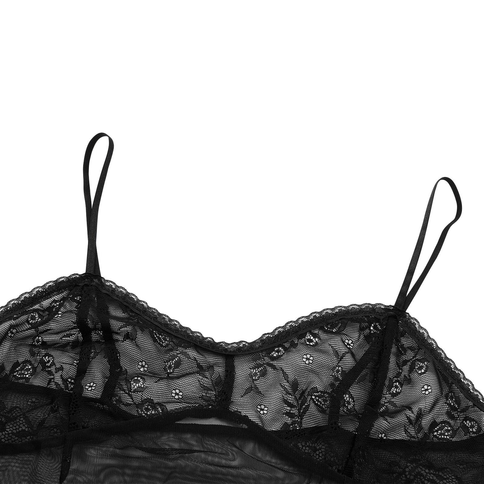 Lace See-through Cami Tank Top - Image 11