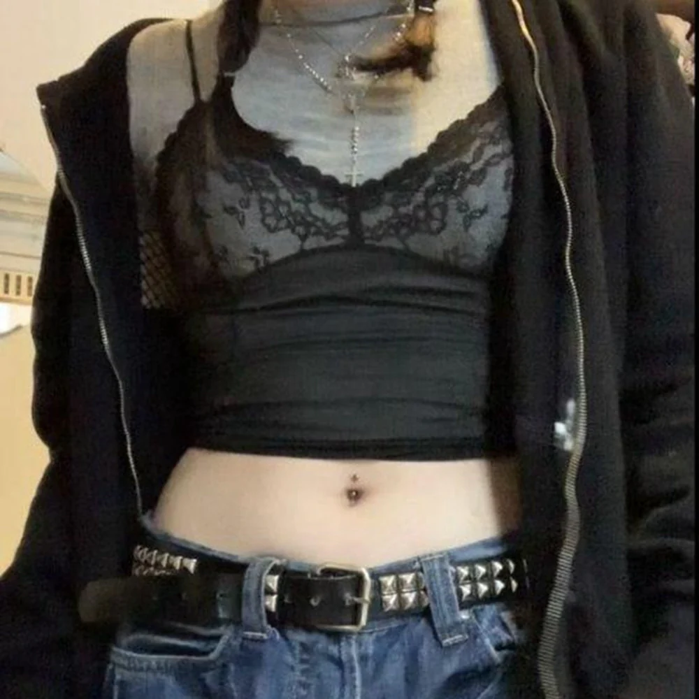 Lace See-through Cami Tank Top - Image 7