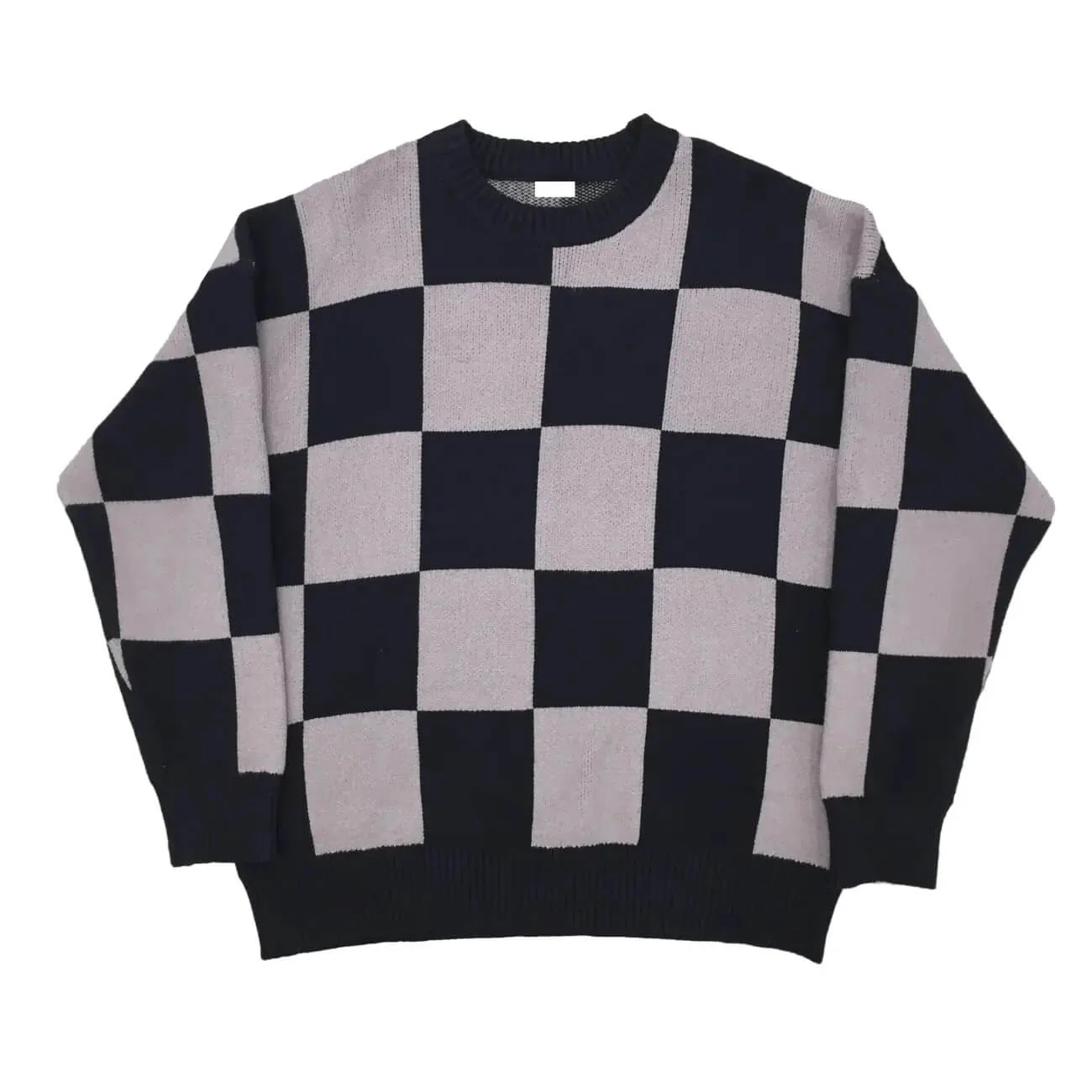 Large Checkerboard Oversize Sweater - Image 10