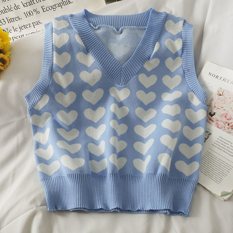 Lovecore V-Neck Knit Sweater Vest - Image 2
