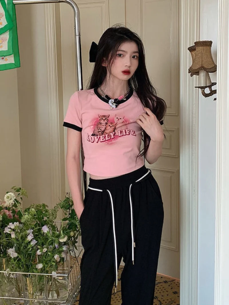 Lovely Life Kitten Crop Top - Image 2